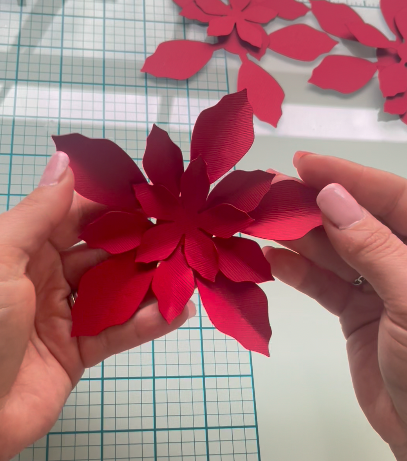 Free Paper Poinsettia Template and Tutorial for Cricut